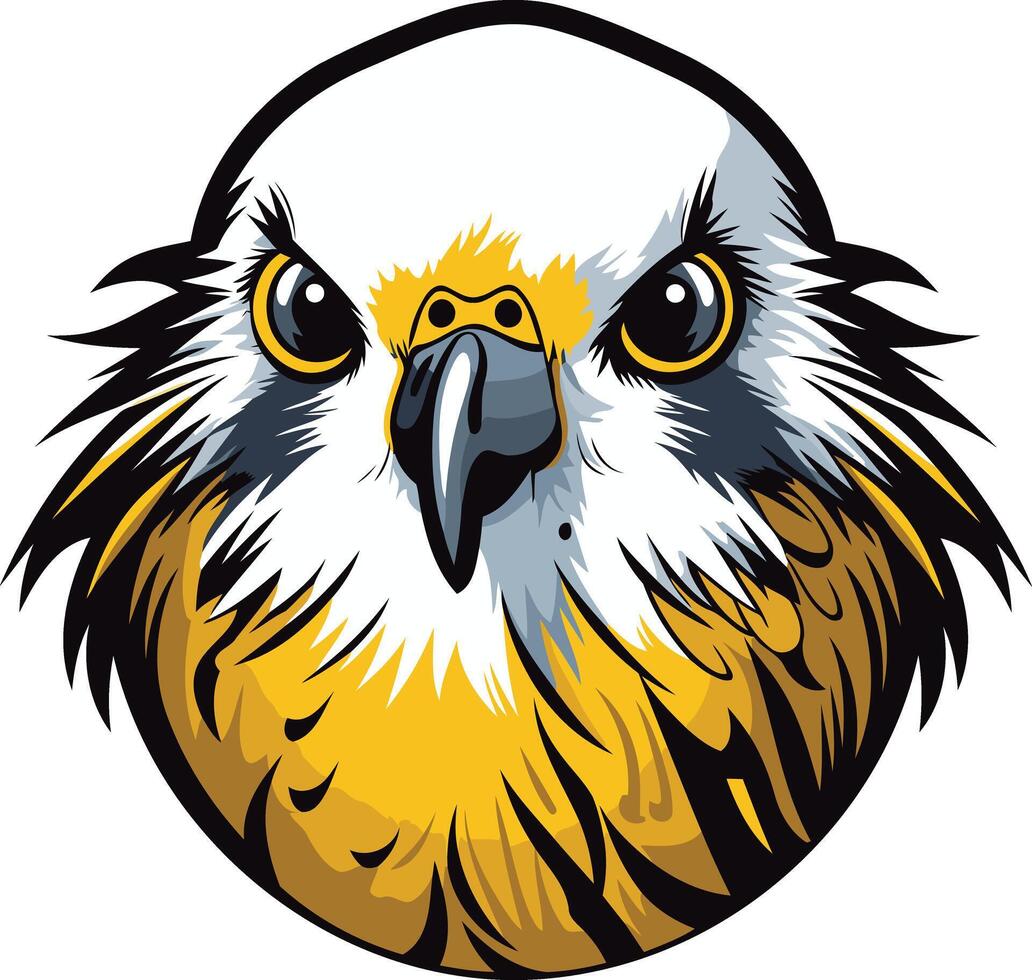 Close Up Portrait of a Hawk vector