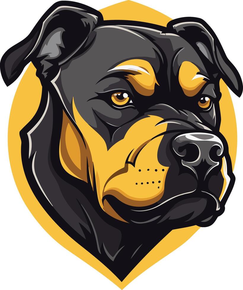 Close up Portrait of a Brindle Pit Bull vector