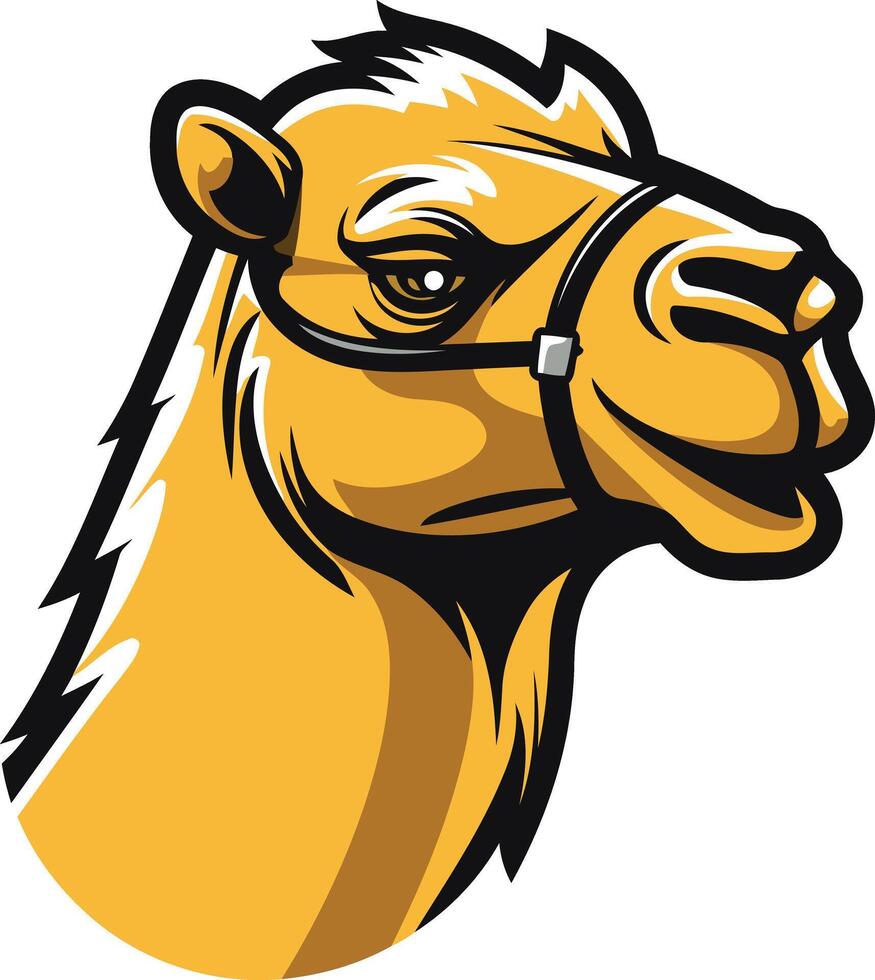 Camel Head Mascot Illustration vector