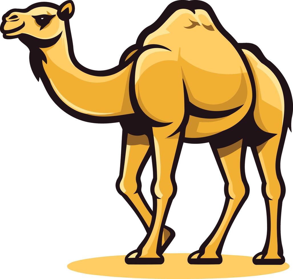 Camel Cartoon Illustration vector