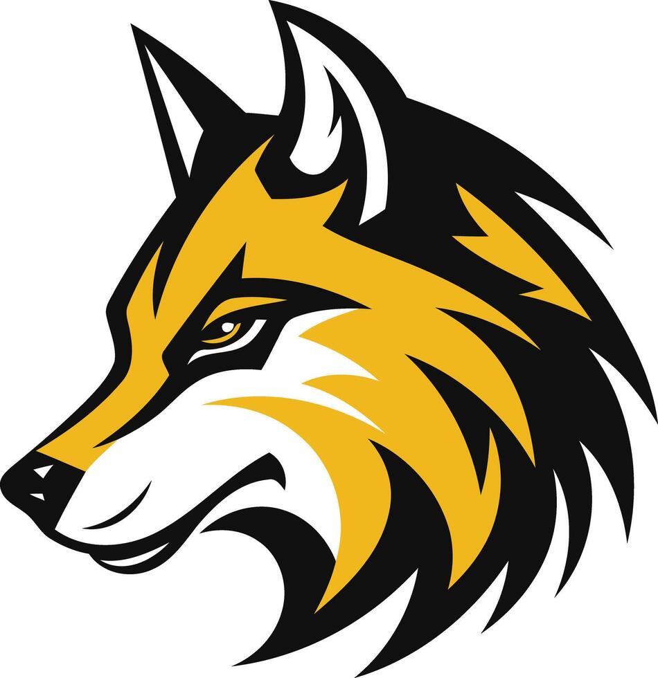Aggressive Wolf Mascot Design vector