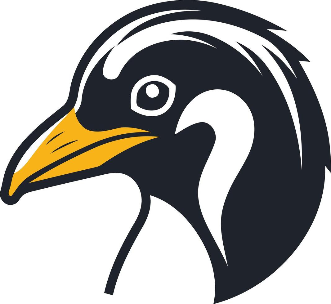 Penguin Head Illustration vector
