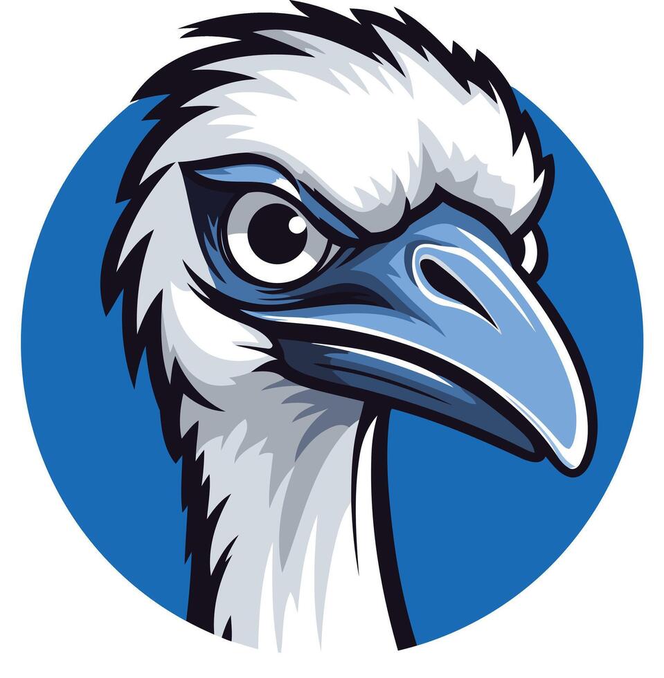 Close up Portrait of a Blue eyed Bird vector