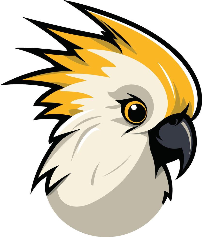 Cockatoo Bird Head Illustration vector
