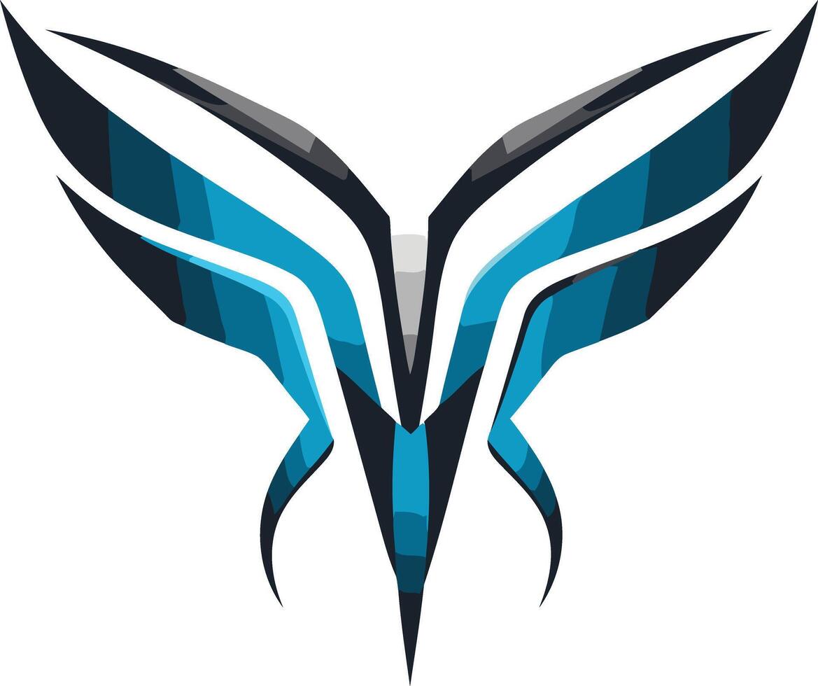 Abstract Design with Wings and a V Shape vector