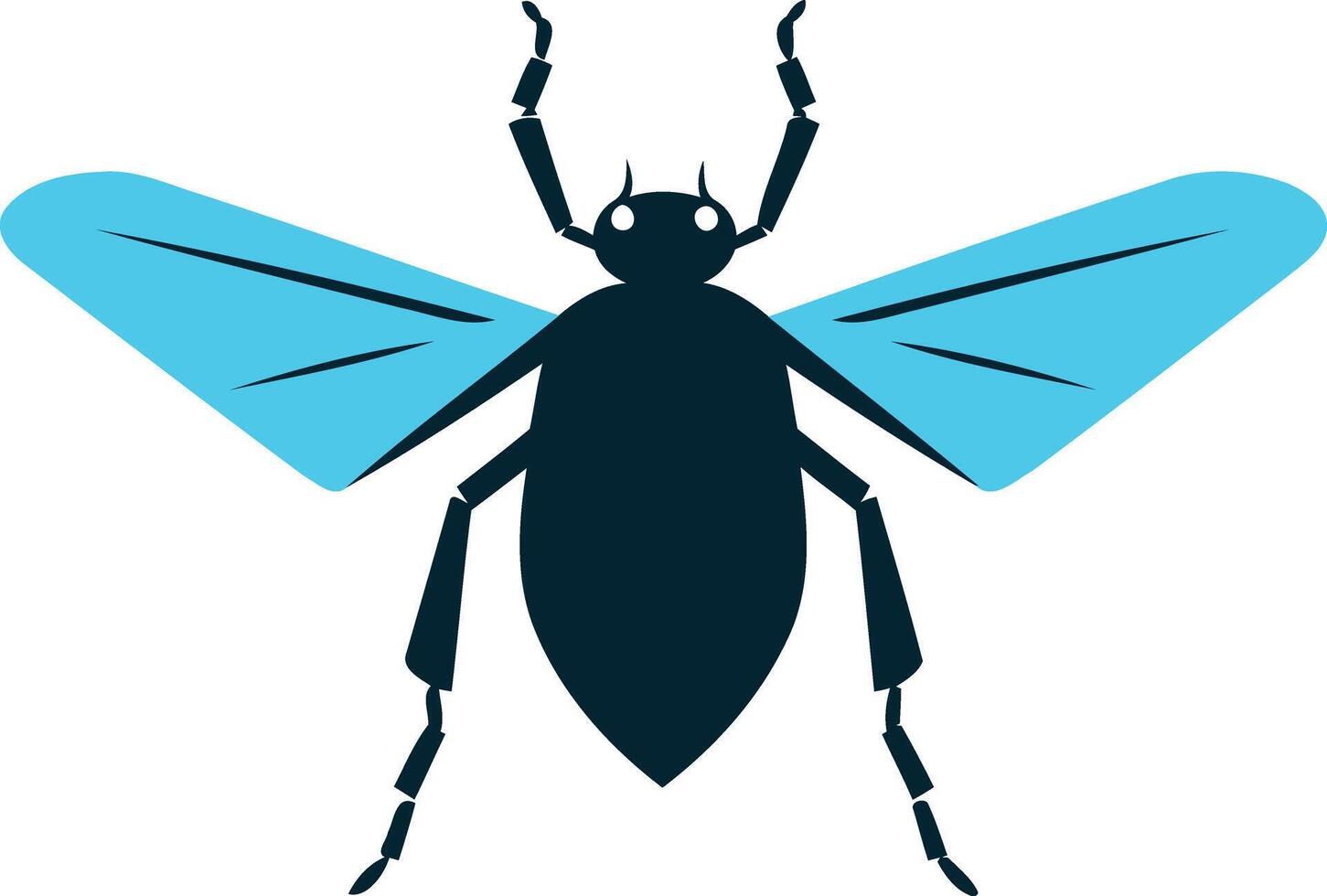 Silhouette of a Flying Insect vector