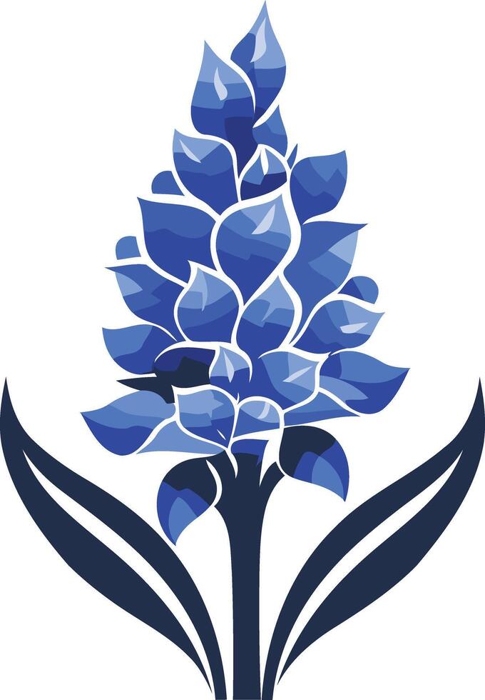 Blue Flower Illustration vector