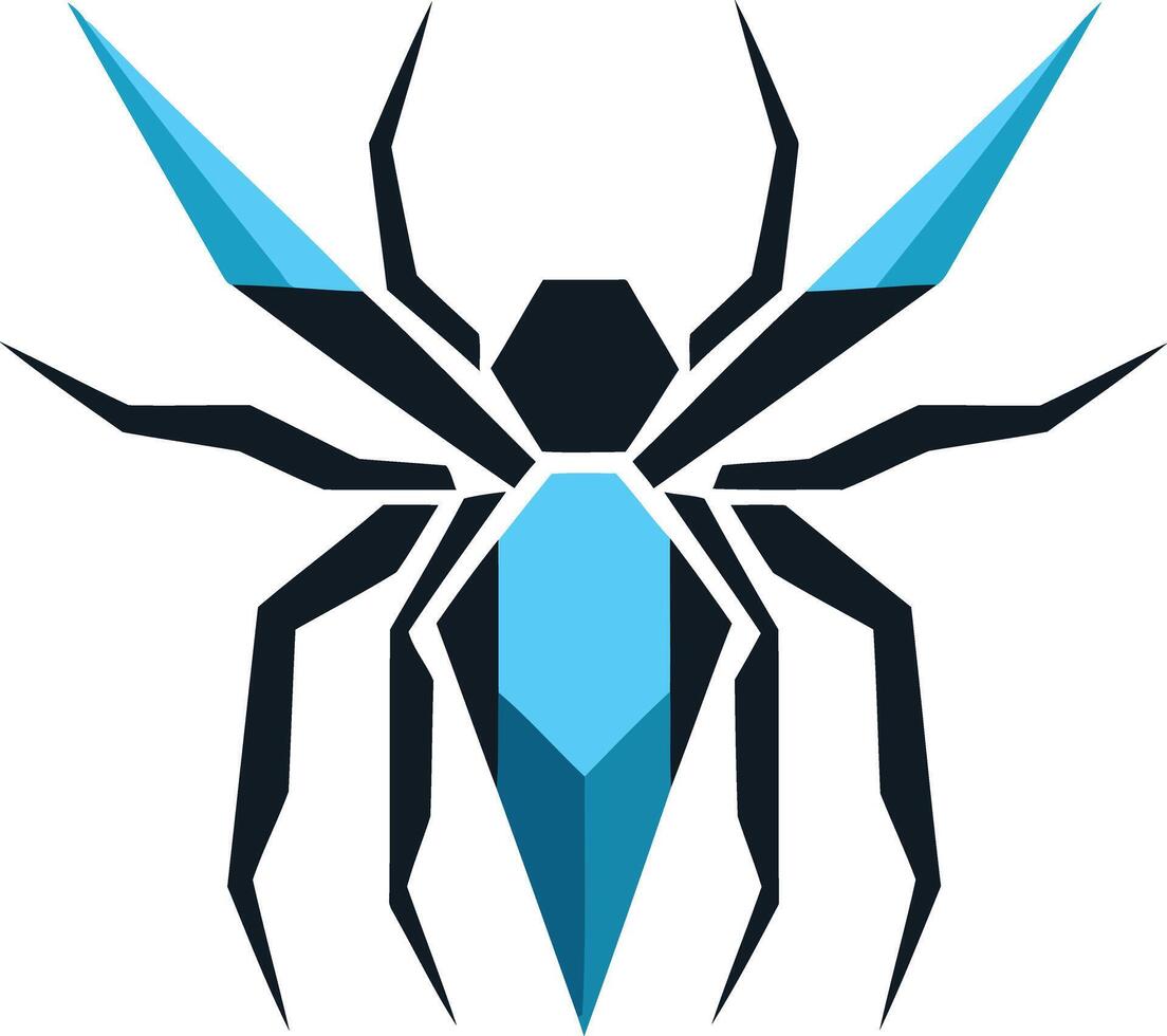 Abstract Geometric Spider Illustration vector