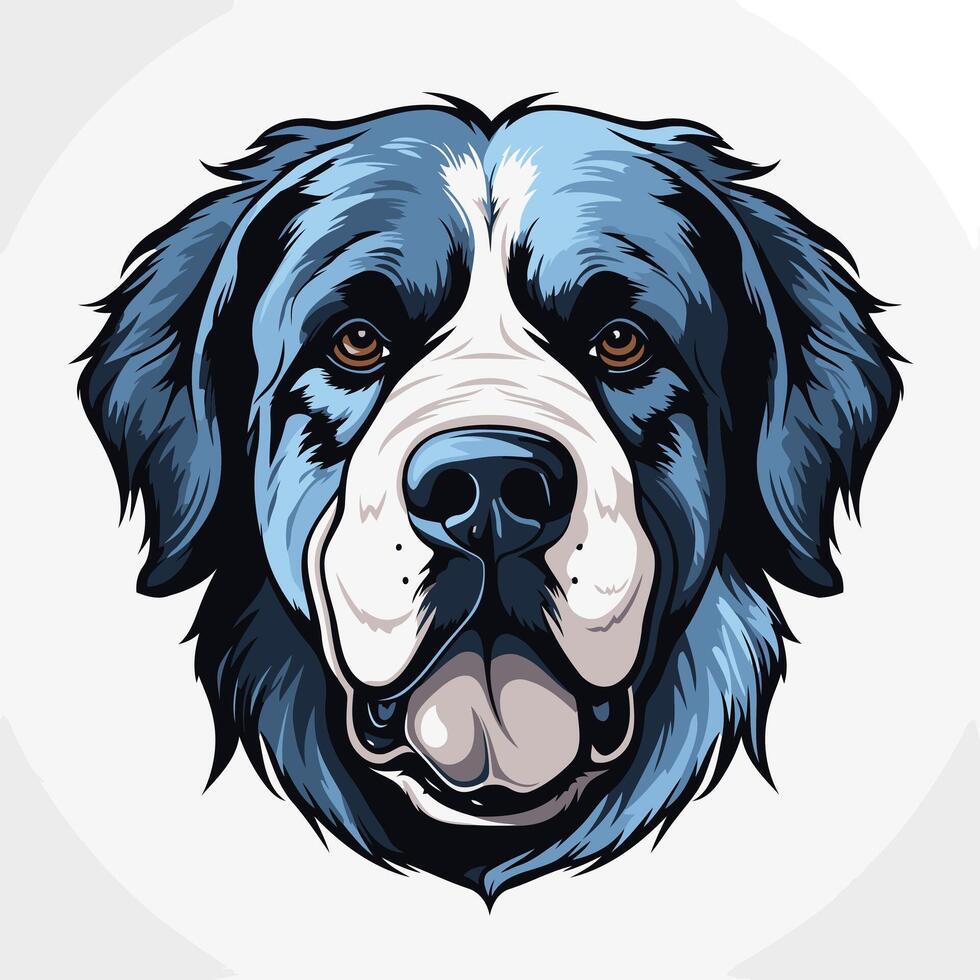 Portrait of a Saint Bernard Dog vector