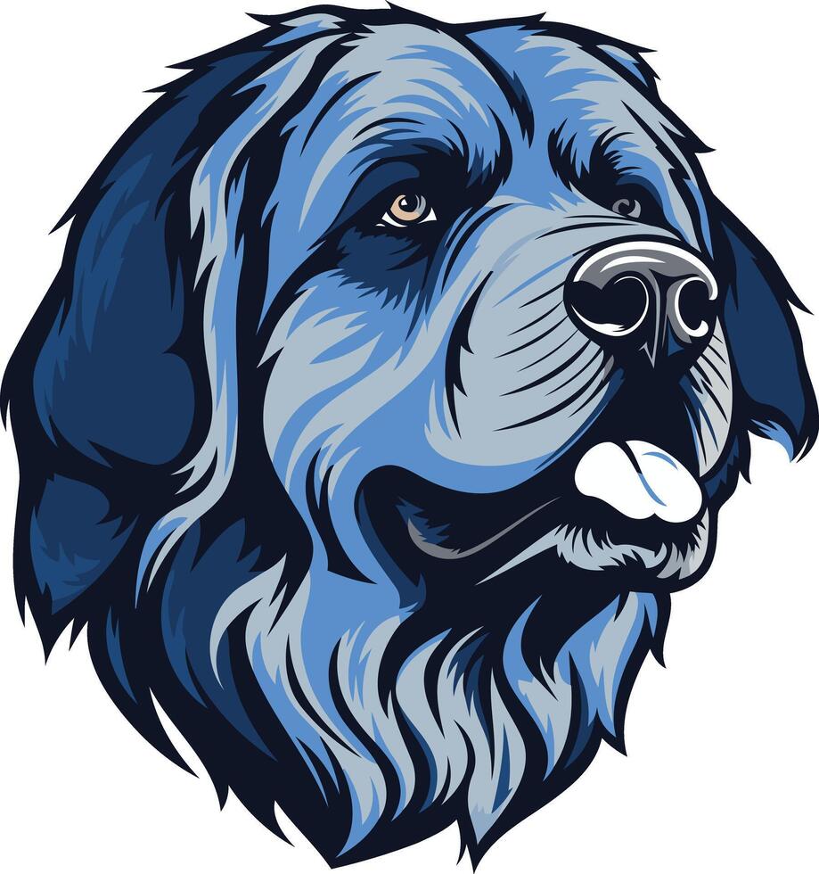 Blue and Grey Dog Portrait vector