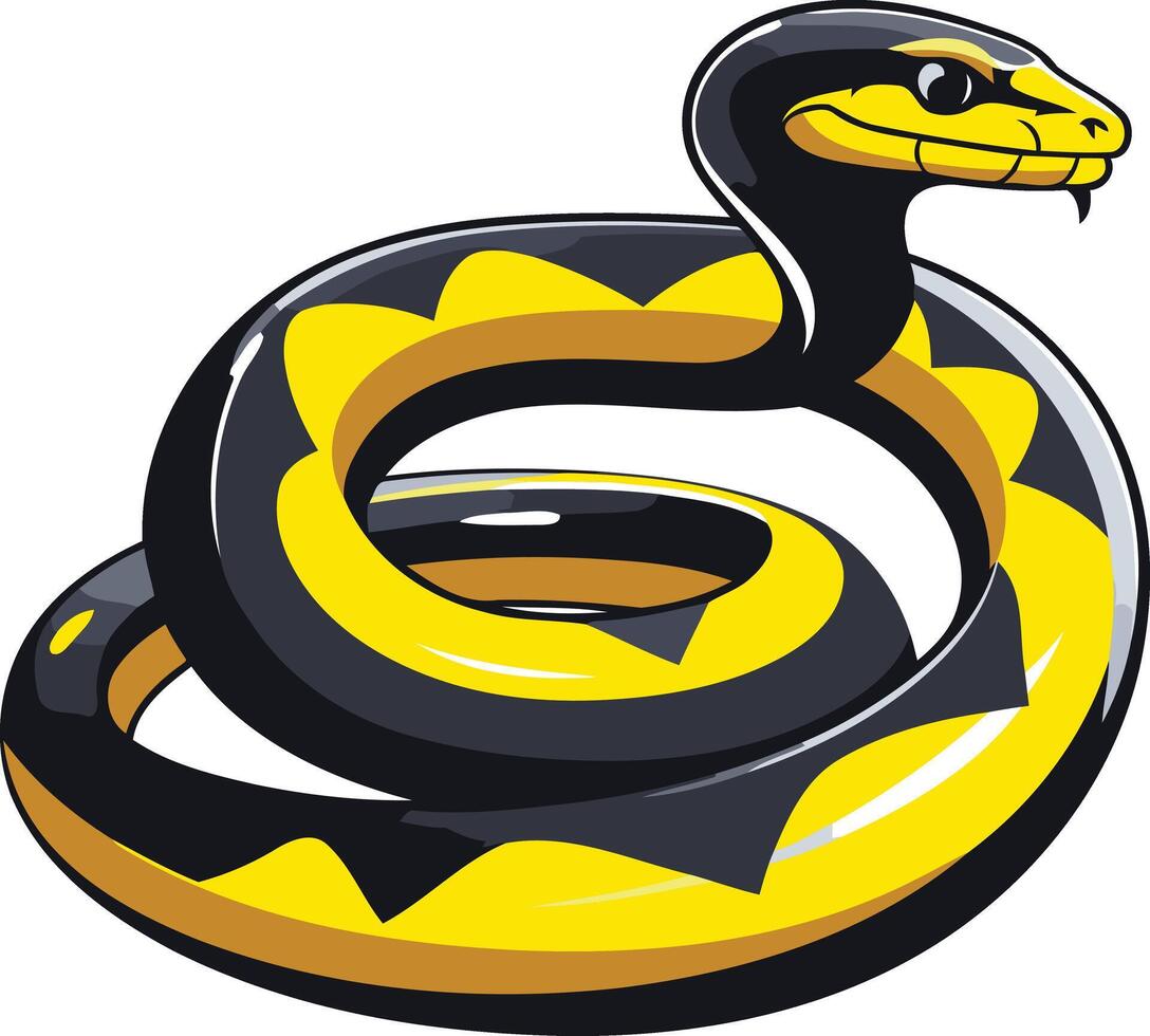 Cartoon Snake Inflatable Pool Float vector