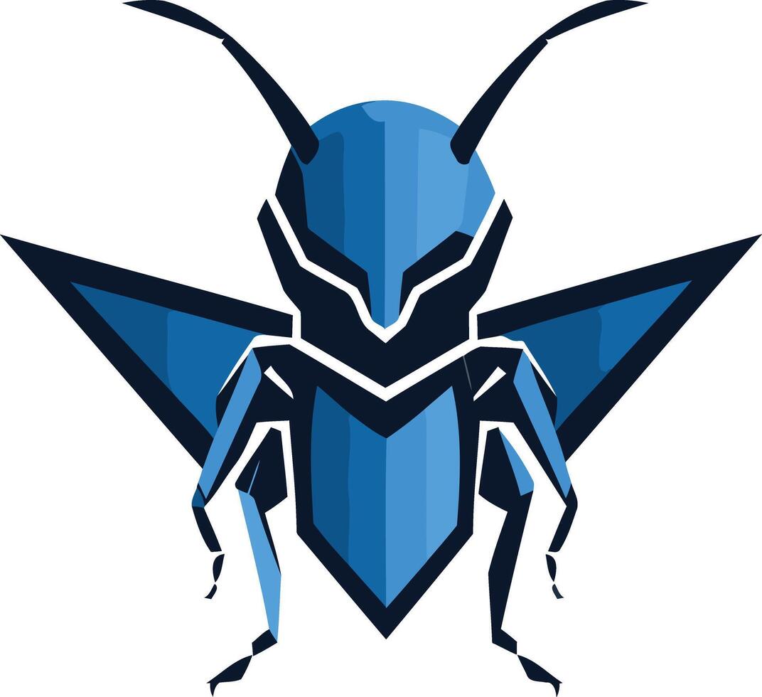 Abstract Blue Bug Illustration vector