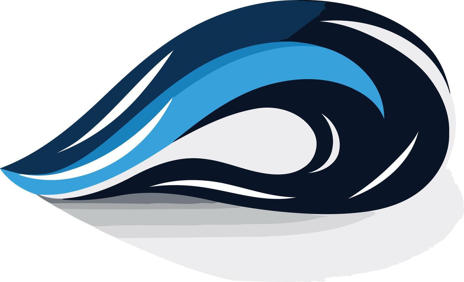 Abstract Blue Wave Design vector