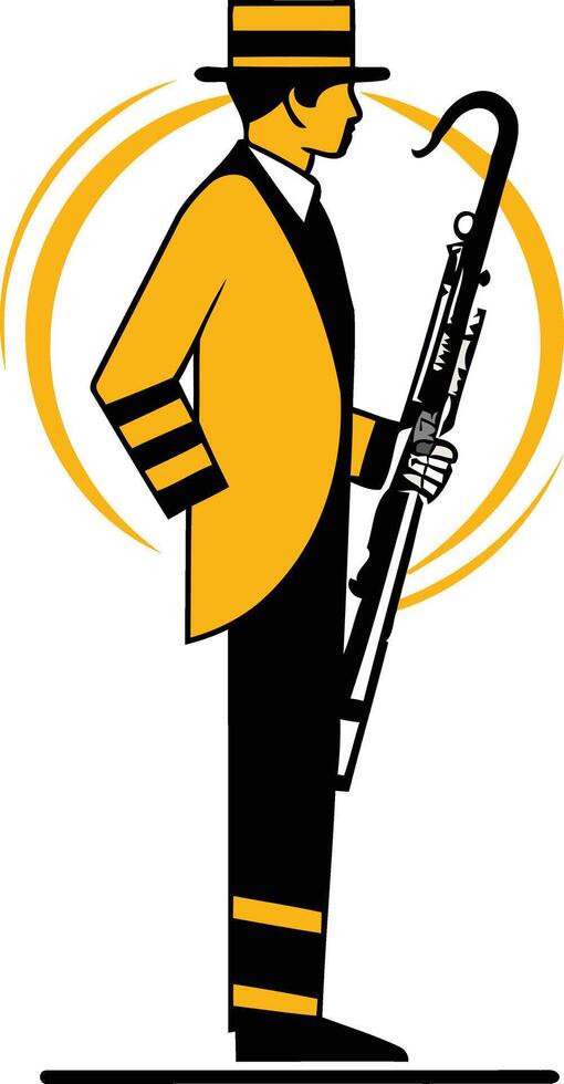 A Jazz Musician with a Bassoon vector