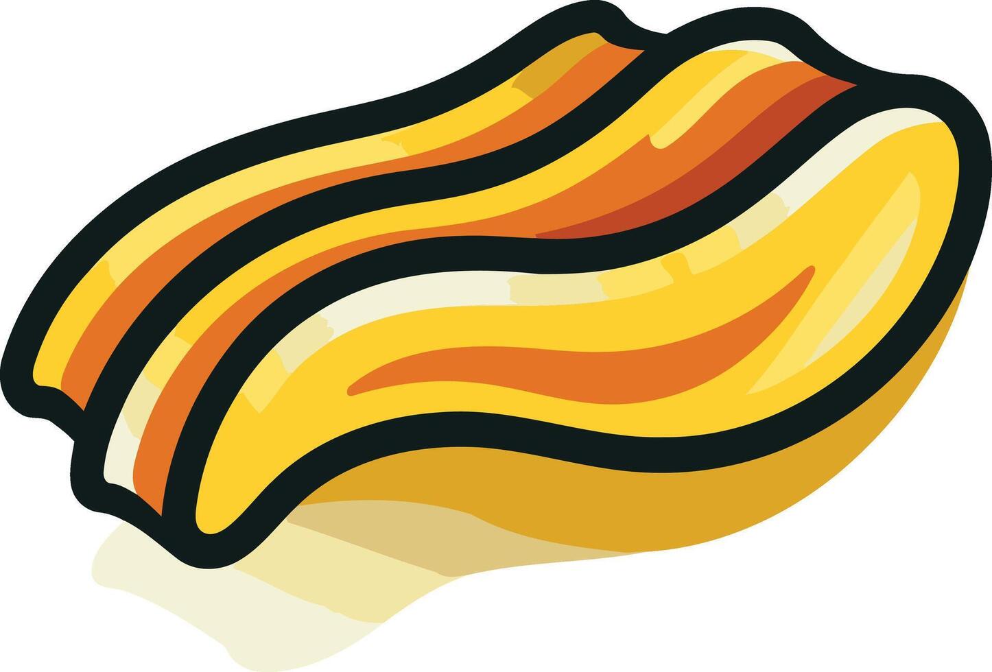 Cartoon Illustration of Crispy Bacon vector