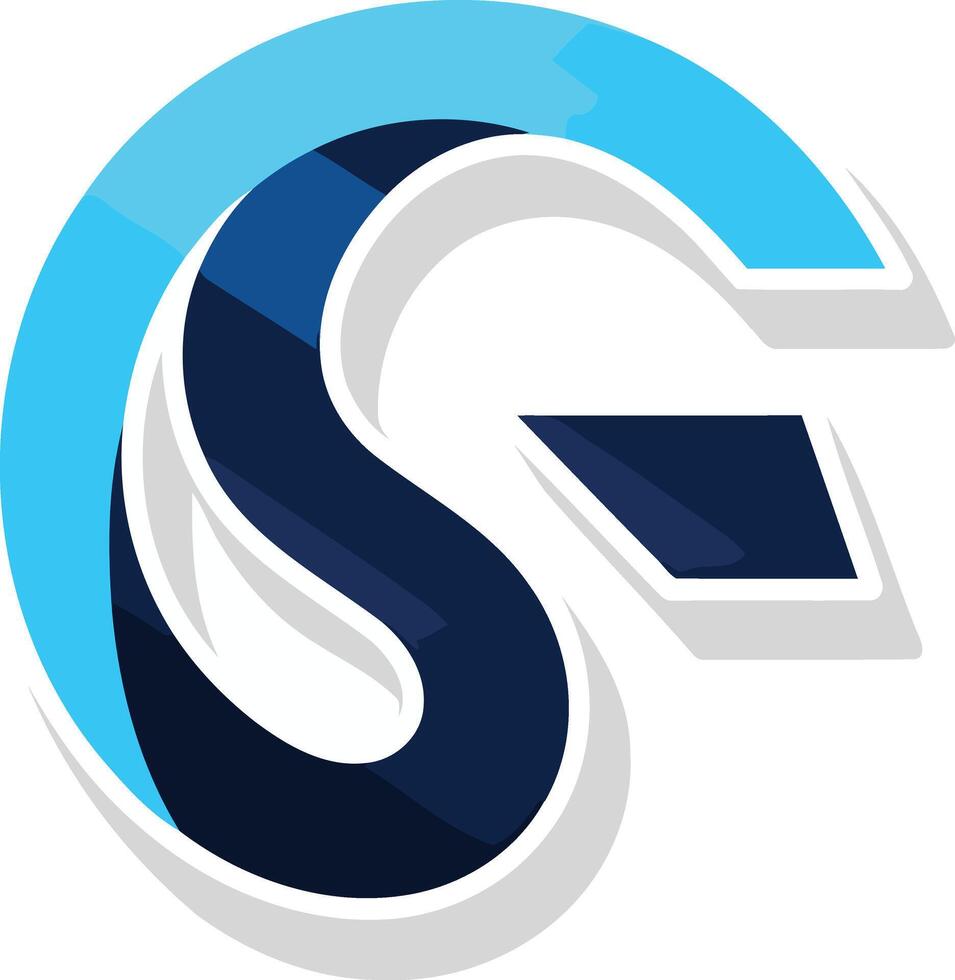 Abstract Graphic Design with Blue and Black Colors vector