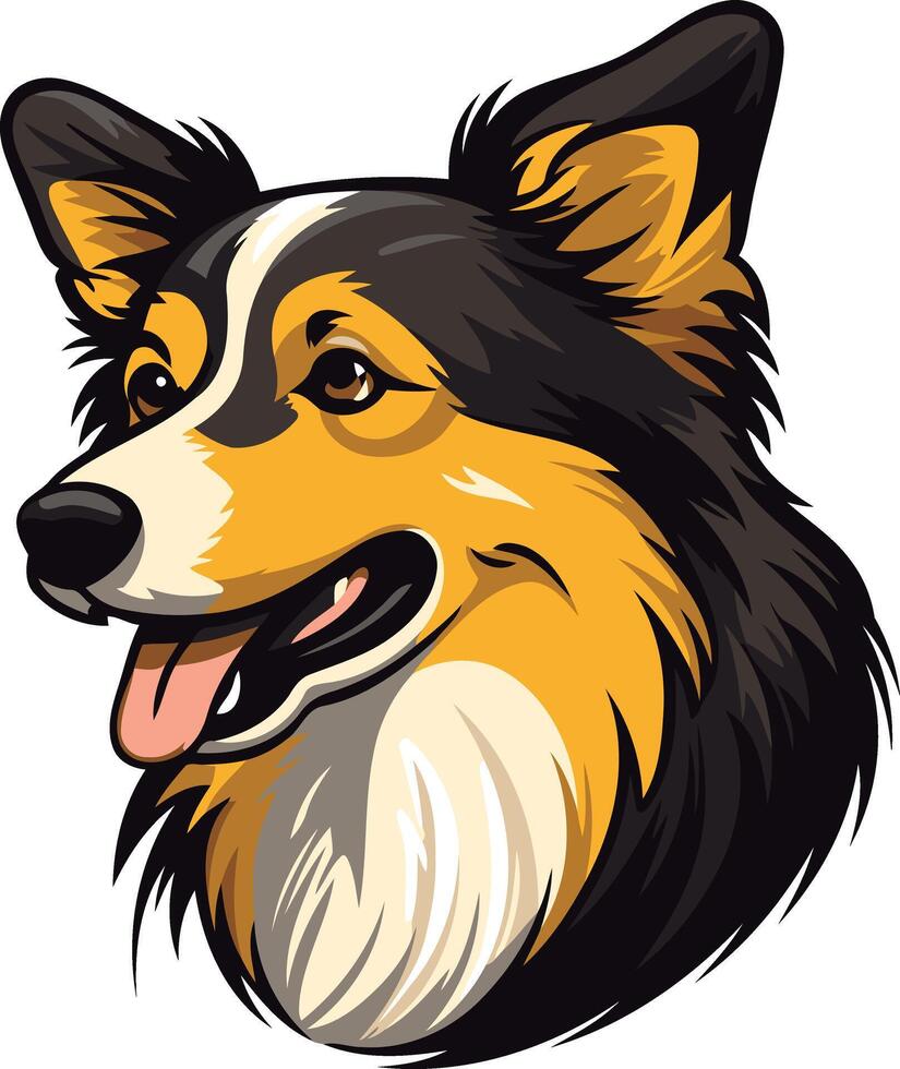 A Cartoon Portrait of a Friendly Dog vector