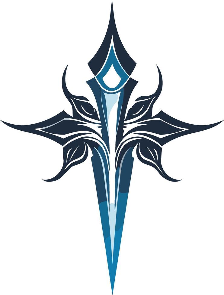 Abstract Blue and Black Design vector