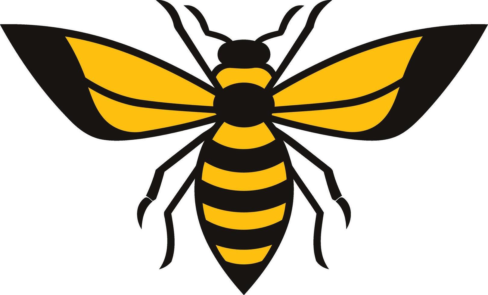 Stylized Illustration of a Honeybee vector
