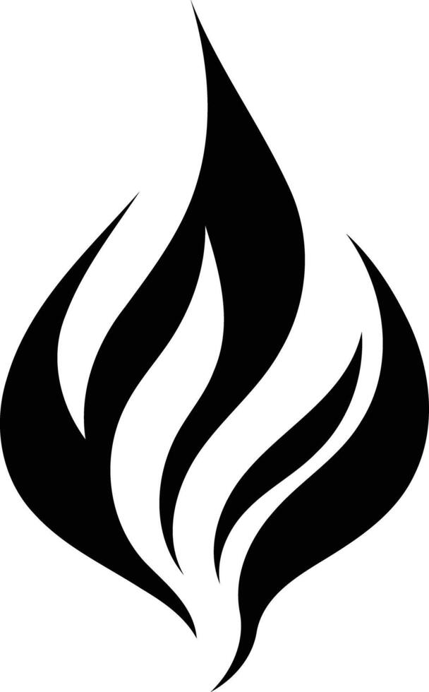 Stylized flame icon, perfect for logo design, branding, and web elements vector