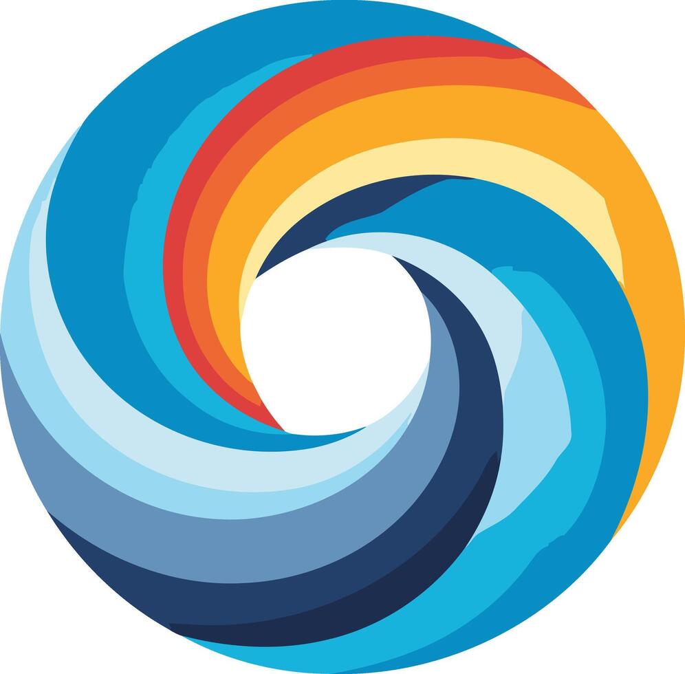 Abstract Swirling Water Design vector