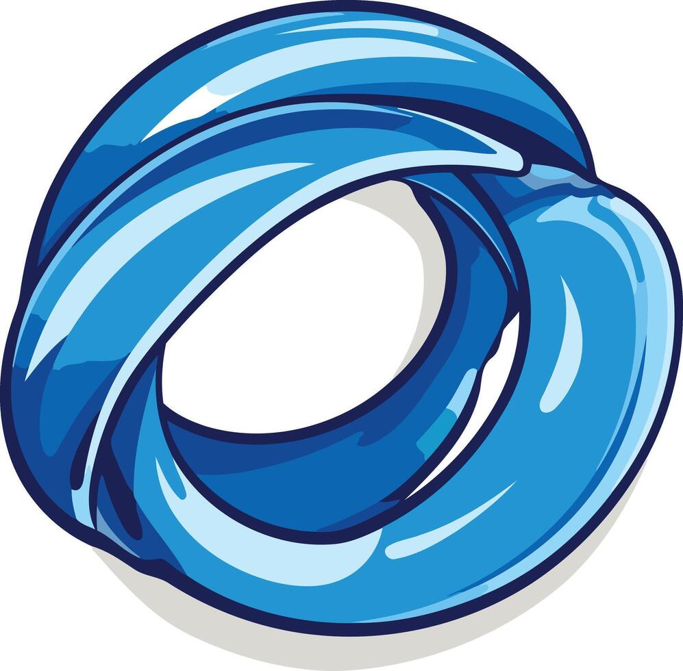 Abstract Blue Swirling Shape vector