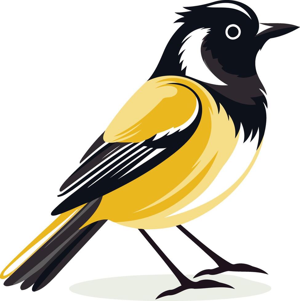 Illustration of a Yellow and Black Bird vector