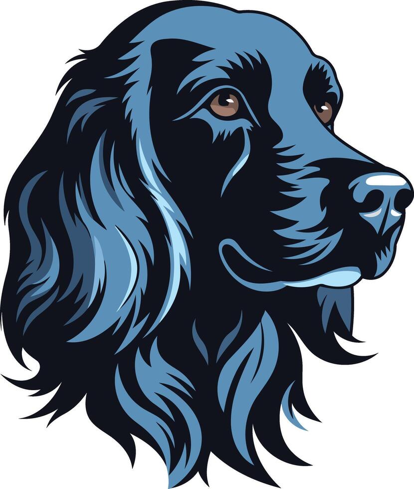Blue Dog Portrait vector