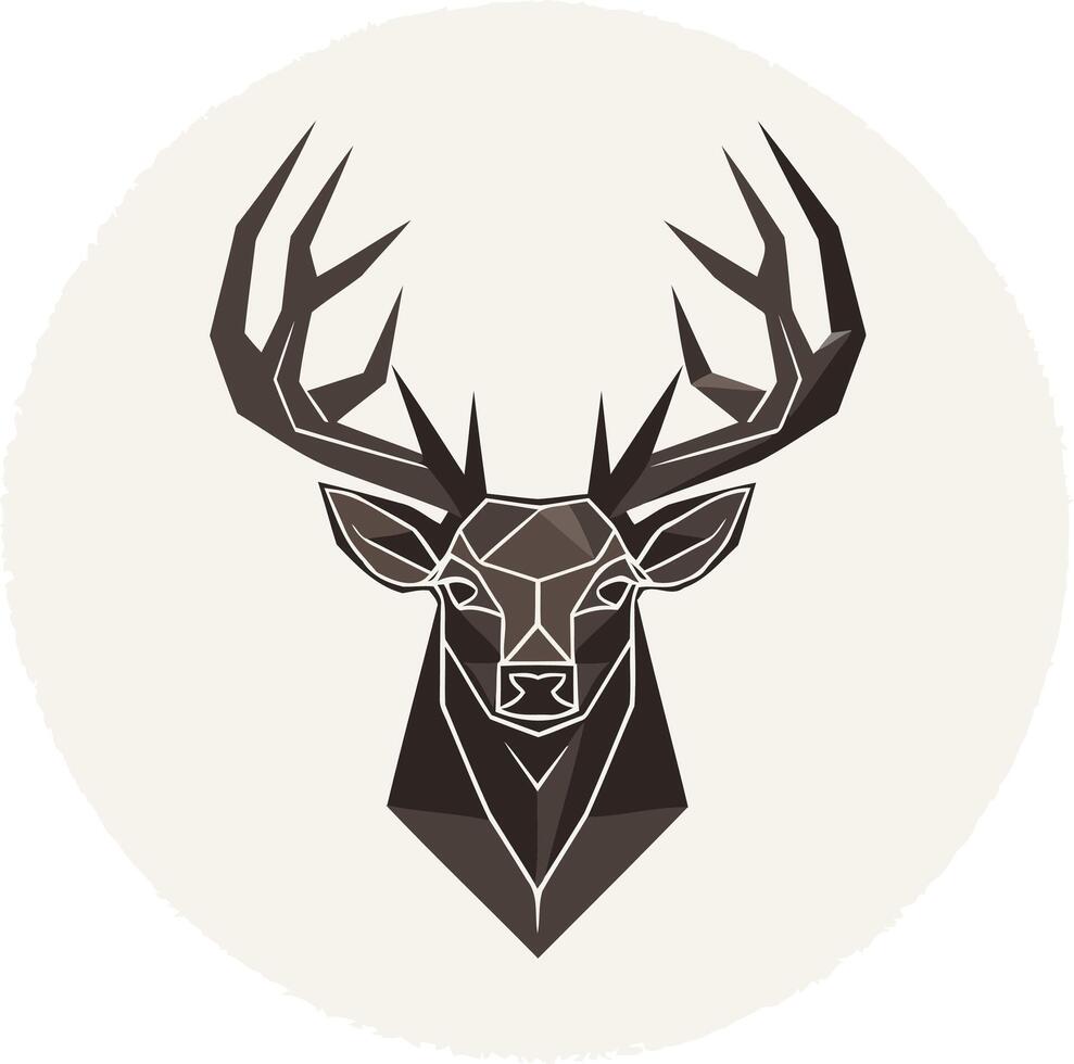 Geometric Deer Head Illustration vector