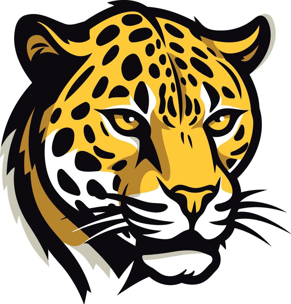 Close Up Portrait of a Majestic Leopard vector