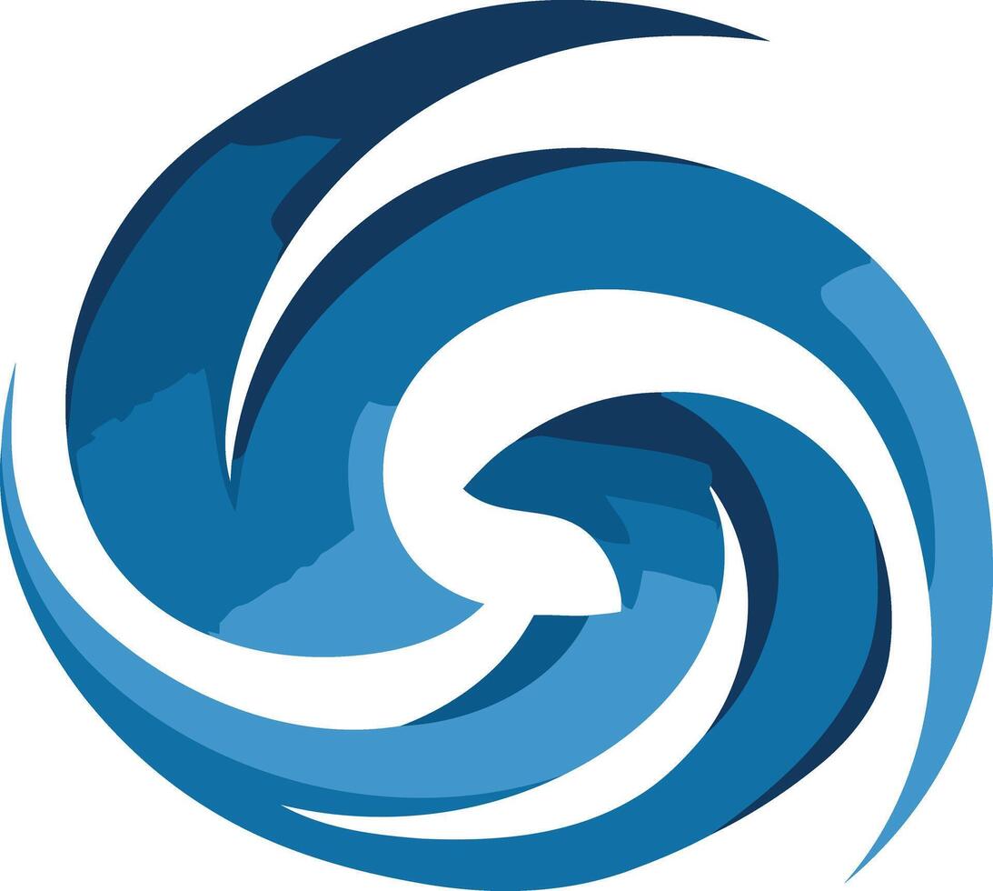Abstract Swirling Blue Design vector