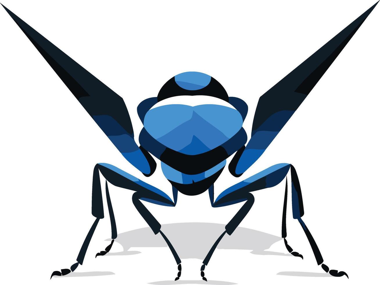 Abstract Blue Bug Illustration vector