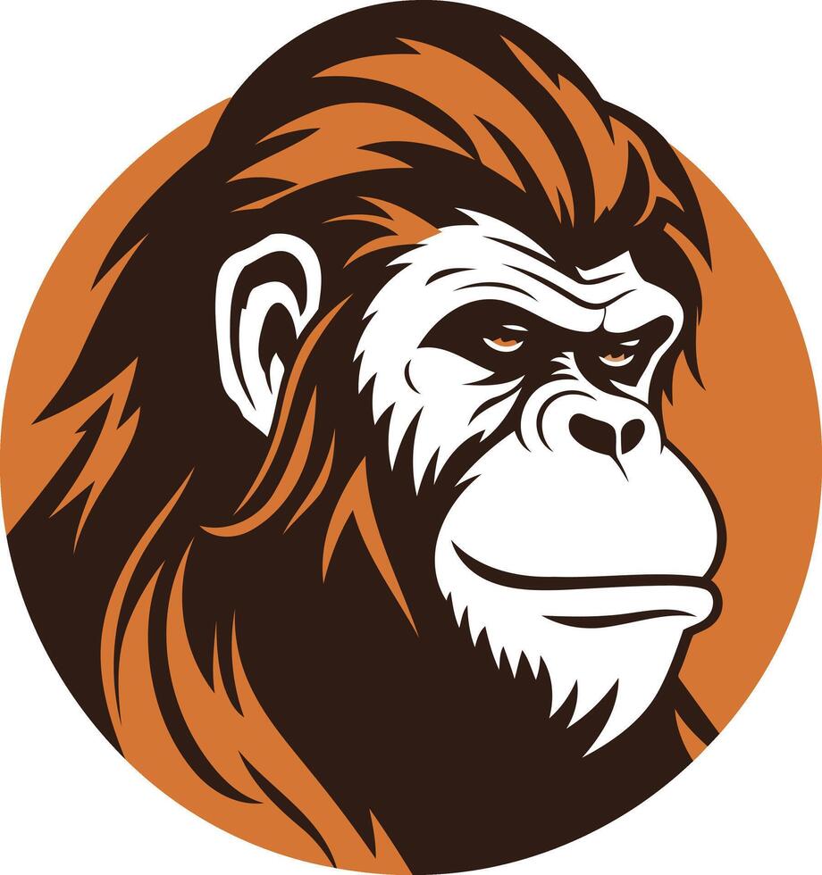 Portrait of a Powerful Gorilla vector