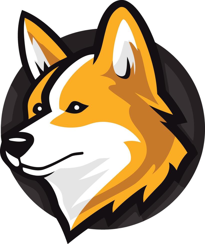 Corgi Mascot Logo Design vector