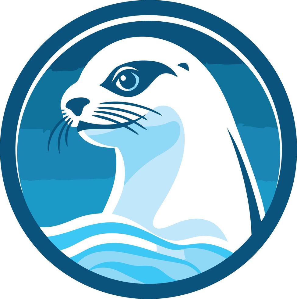Sea Otter Logo Design vector