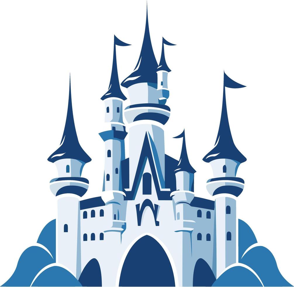 Blue Castle Illustration vector