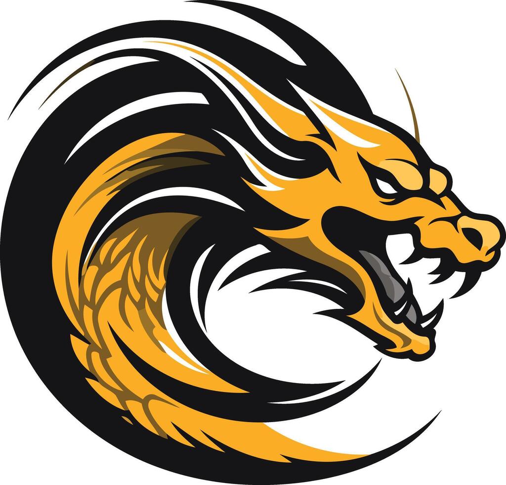 Fierce Dragon Mascot Illustration vector
