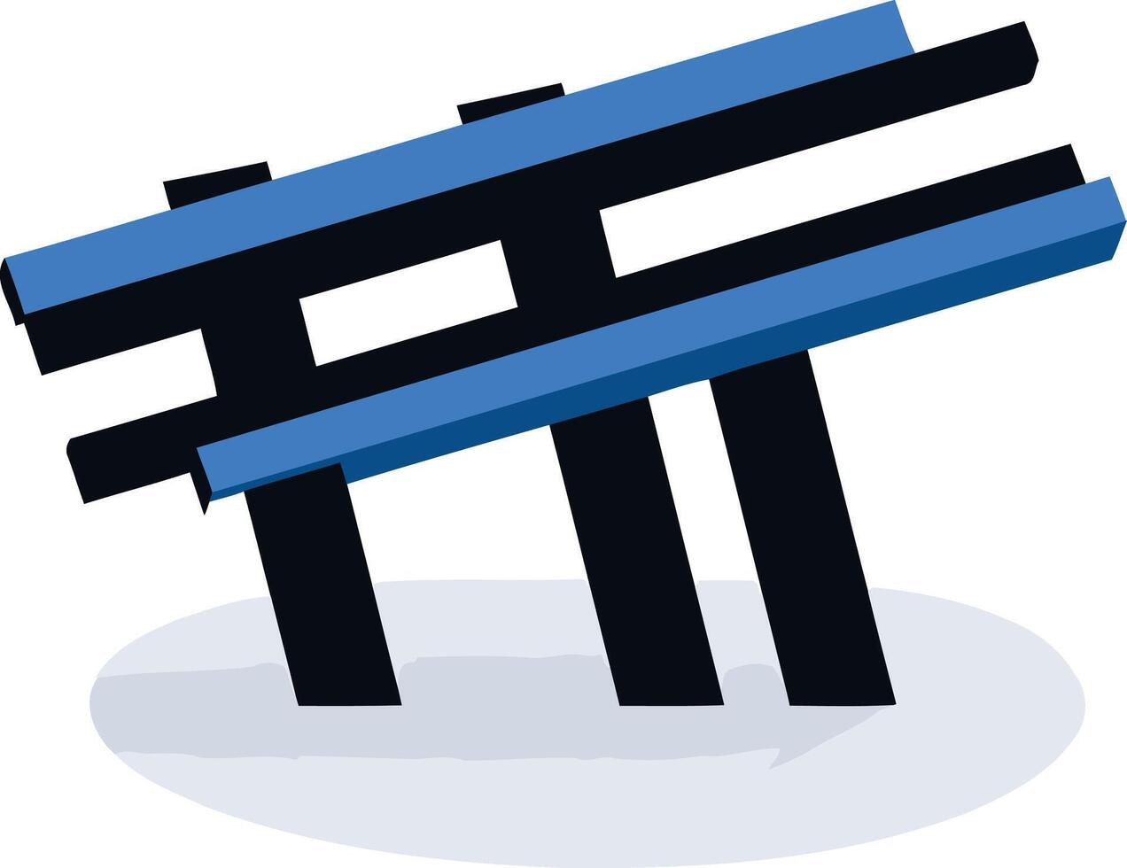 Abstract Illustration of a Broken Bridge vector
