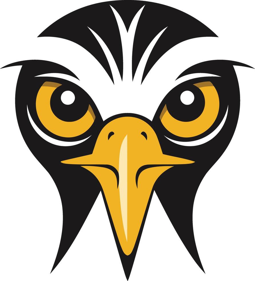 Close up of a Bird of Prey's Face vector
