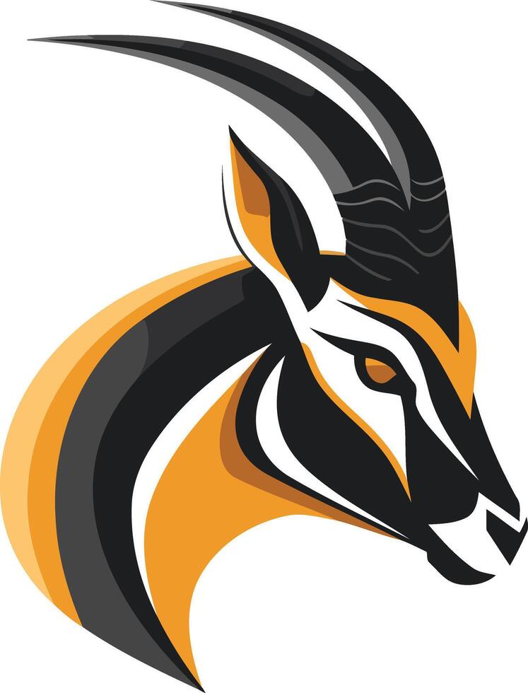 Abstract Antelope Head Logo vector