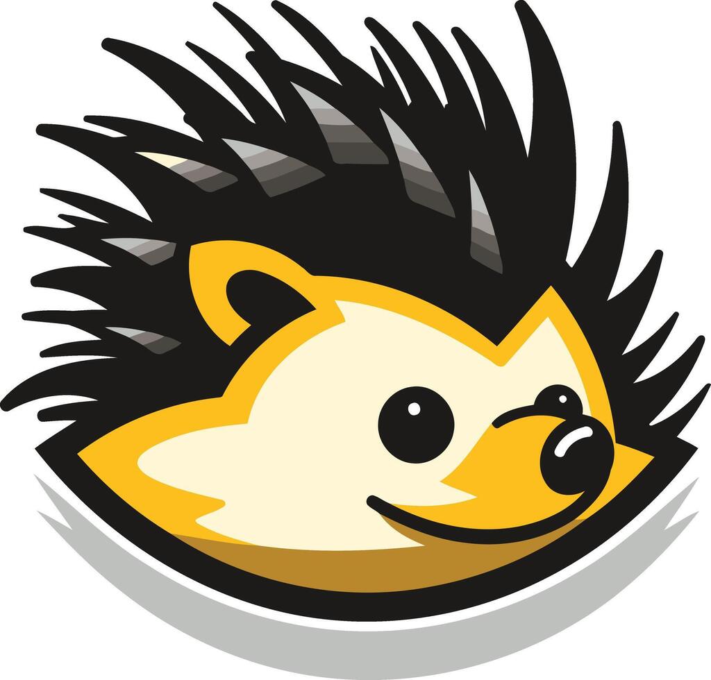 Cartoon Hedgehog with a Big Smile vector