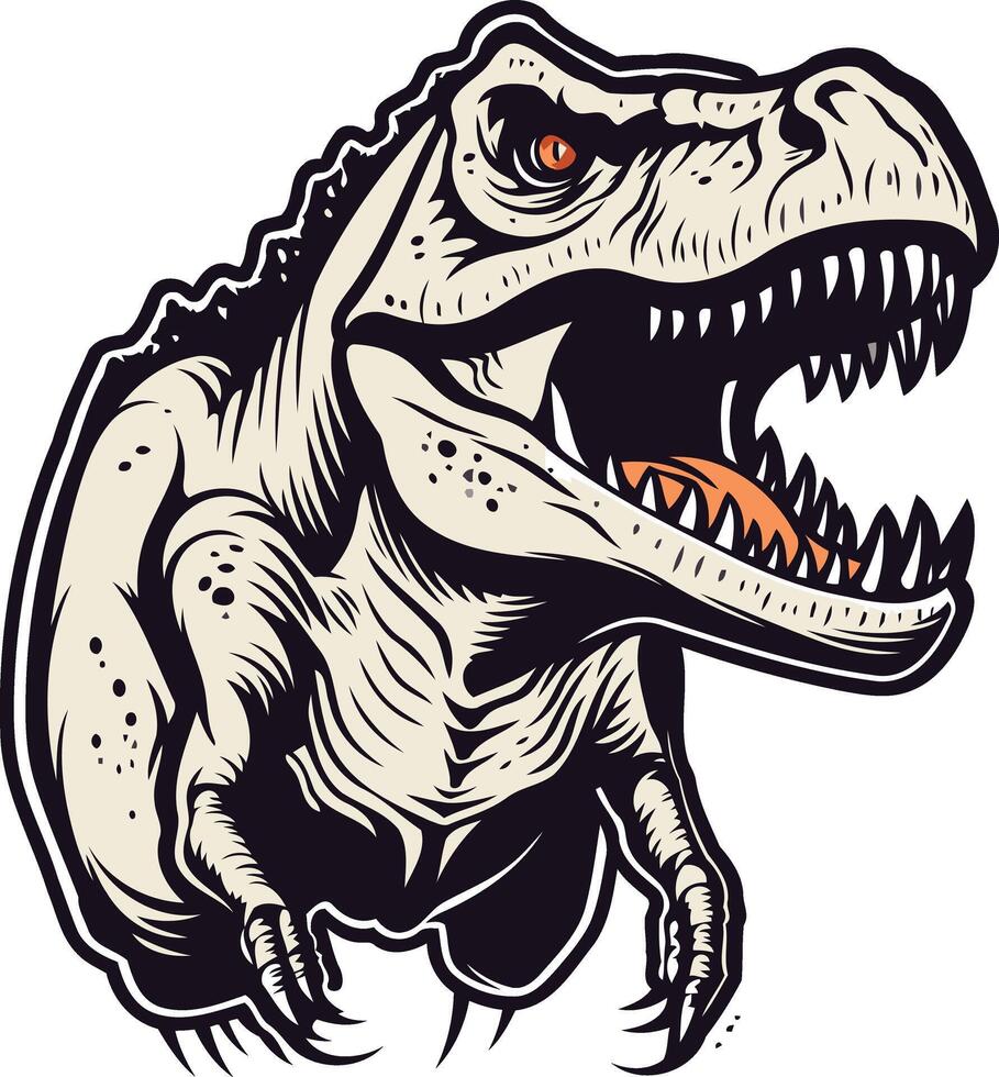 Raging T Rex Dinosaur Illustration vector