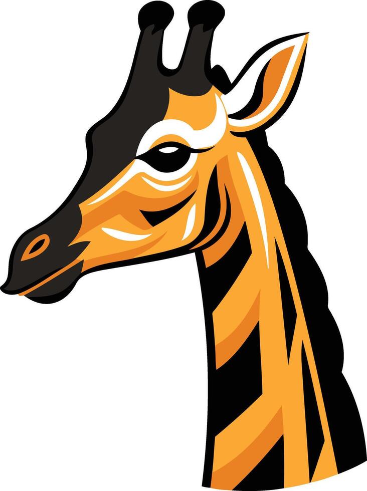 Giraffe Head Illustration vector