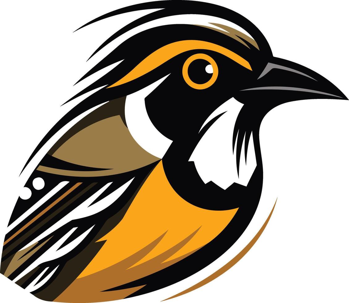 Close Up Illustration of a Bird's Head vector