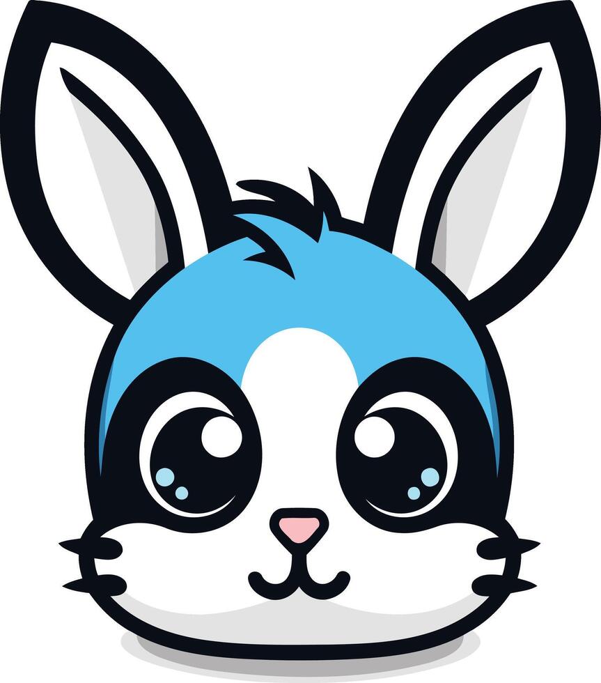 Cute Cartoon Bunny with Big Eyes vector