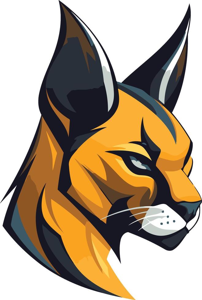 Closeup of a Wildcat's Profile vector