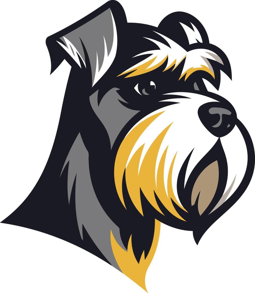 Portrait of a Miniature Schnauzer vector