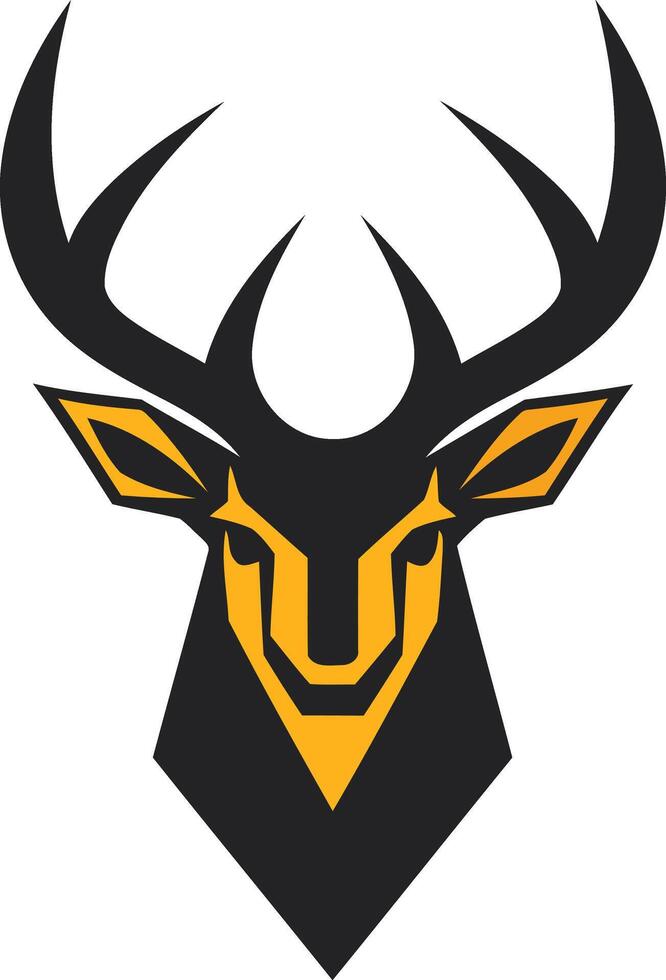 Geometric Deer Head Illustration vector