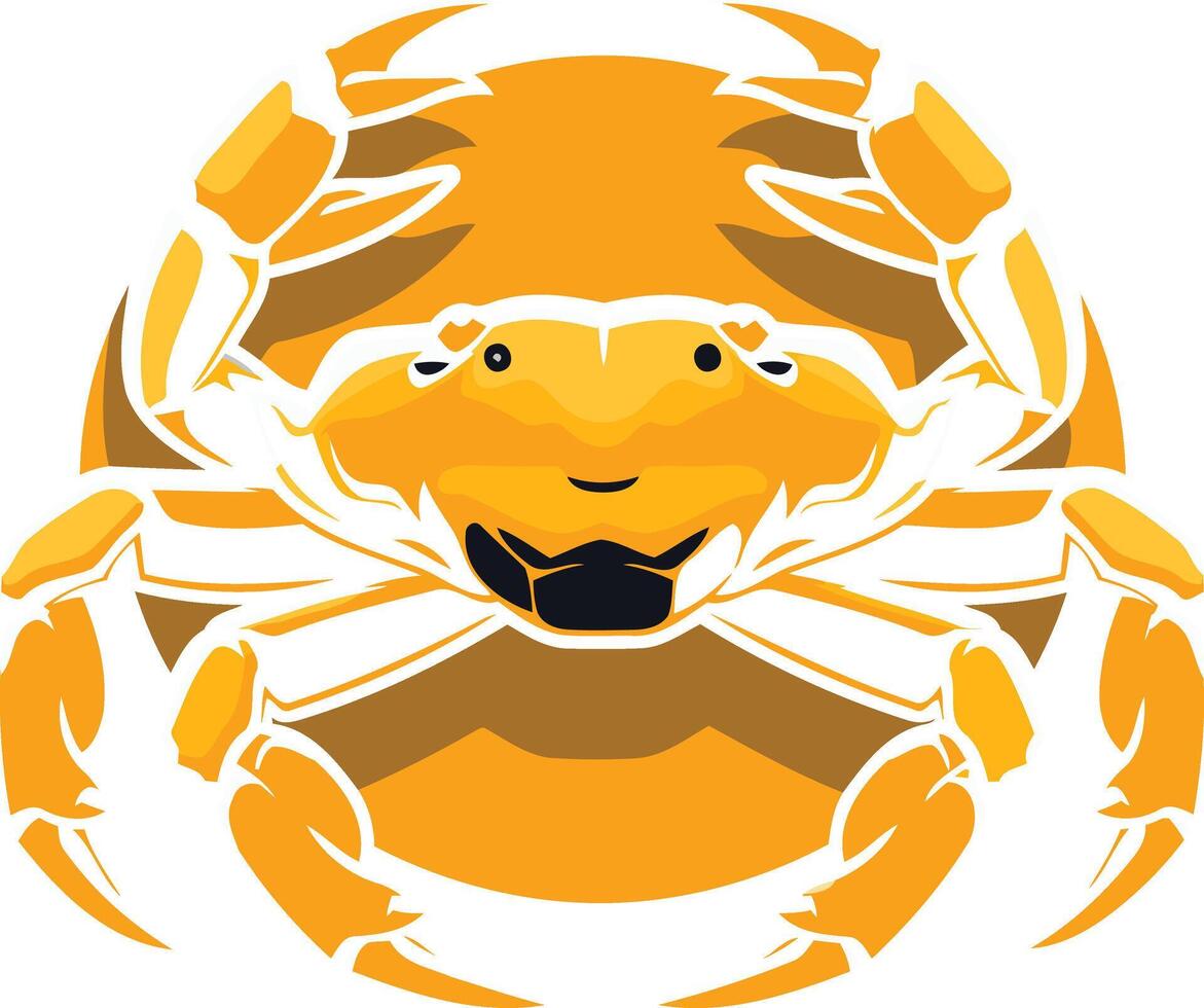 Stylized Golden Crab Illustration vector