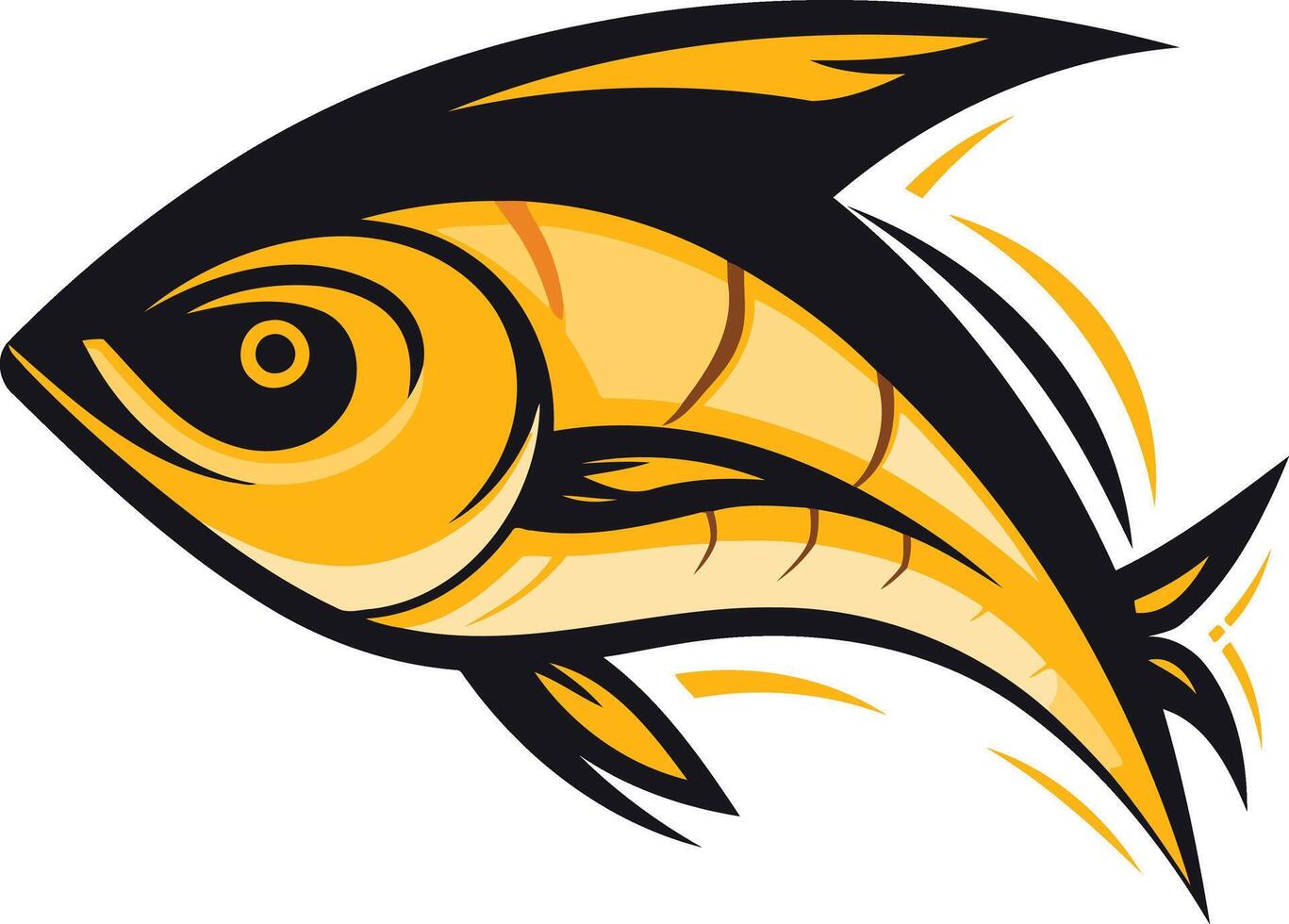 Yellow Fish Illustration vector